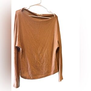 Reformation Brown Long Sleeve Blouse